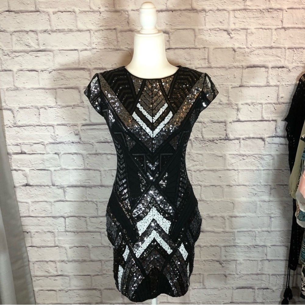 Express Sequins Bodycon Mini Dress